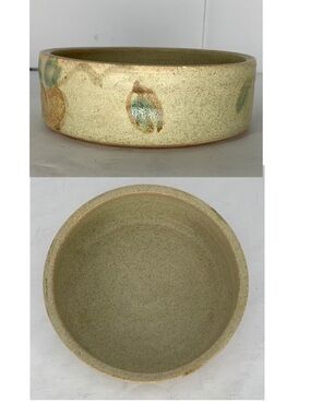 Handcrafted Ceramic Pottery Small Trinket Tray, Tray Bowl Cream with Fruit
